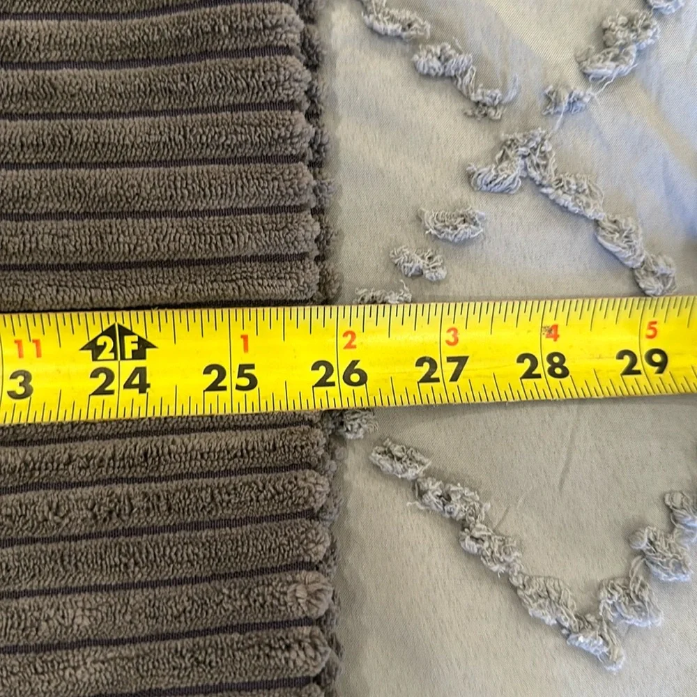 NWOT 3 medium to dark gray pillow covers.